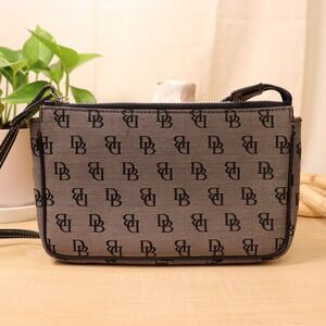 DOONEY &‎ BOURKE Black Monogram Shoulder Handbag